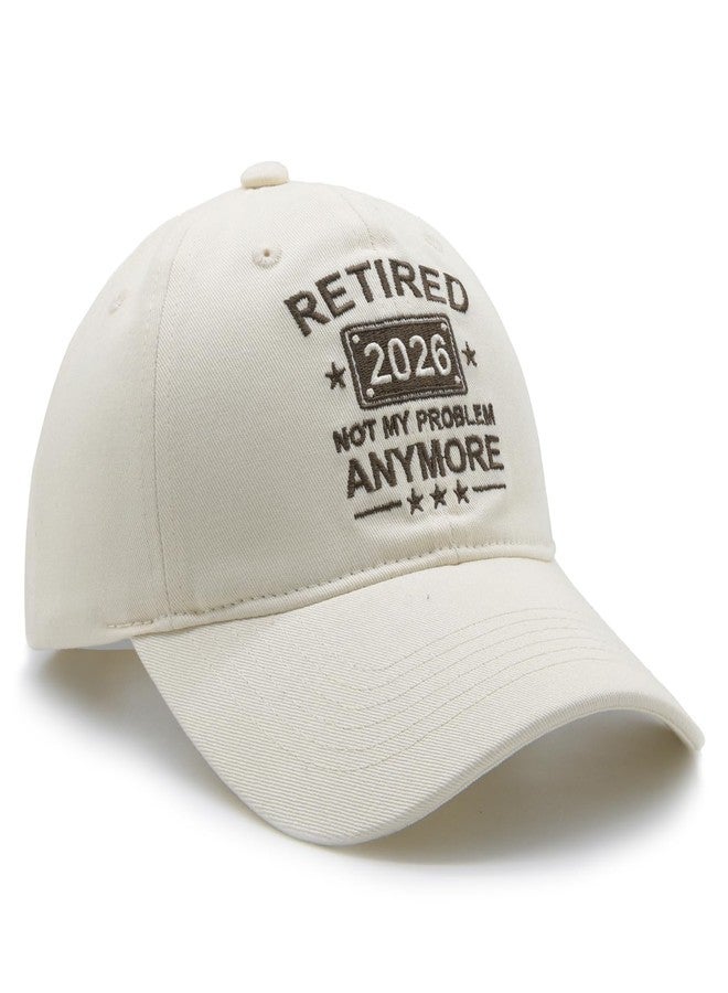 HAFOUXIGM Retirement Gifts for Men Women 2026, Funny Retired Hat Not My Problem Anymore Baseball Cap Beige - Image 3